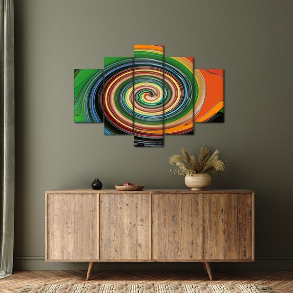 Absztrakt kép - színes spirál (150x105 cm)