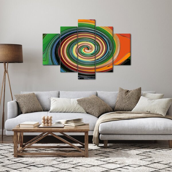 Absztrakt kép - színes spirál (150x105 cm)