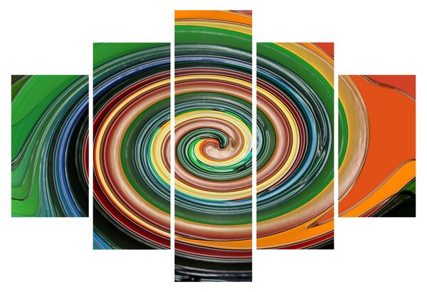 Absztrakt kép - színes spirál (150x105 cm)