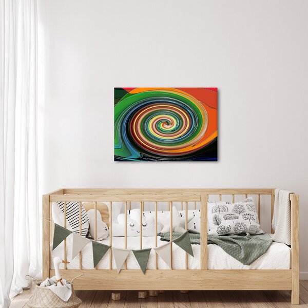 Absztrakt kép - színes spirál (70x50 cm)