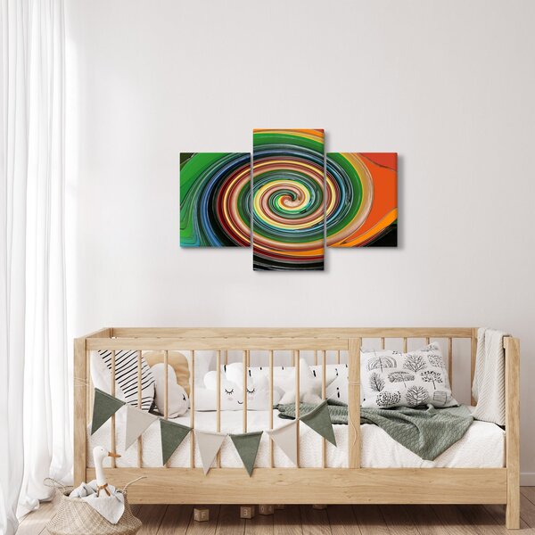 Absztrakt kép - színes spirál (90x60 cm)