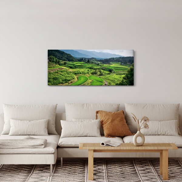 Rizsmező képe (120x50 cm)