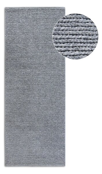 Szürke kézi szövésű gyapjú futószőnyeg 80x200 cm Francois – Villeroy&Boch