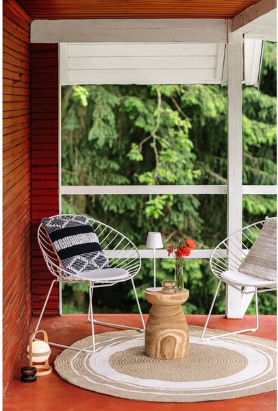 Természetes színű kerek kültéri szőnyeg ø 150 cm - NORTHRUGS
