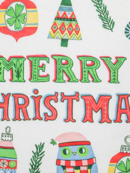 Sinsay - Karácsonyi fürdőszobaszőnyeg Merry Christmas felirattal és ünnepi motívumokkal - krémszínű