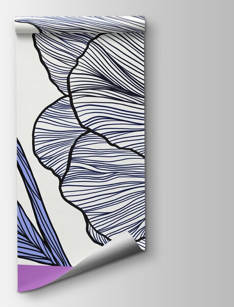 Fotótapéta Virágok rajza színes háttér előtt, Virágos fotótapéta, Népszerű fotótapéta, t01038v2 - Tapeko.hu