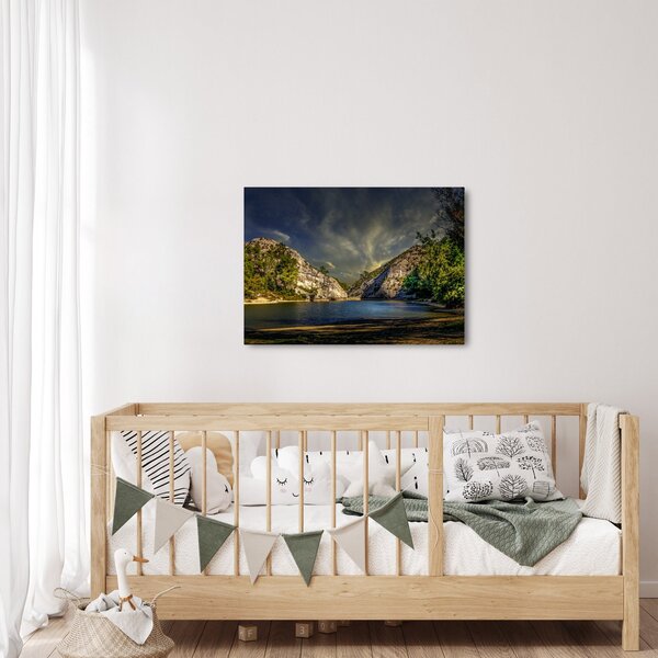 Tájkép tóval (70x50 cm)