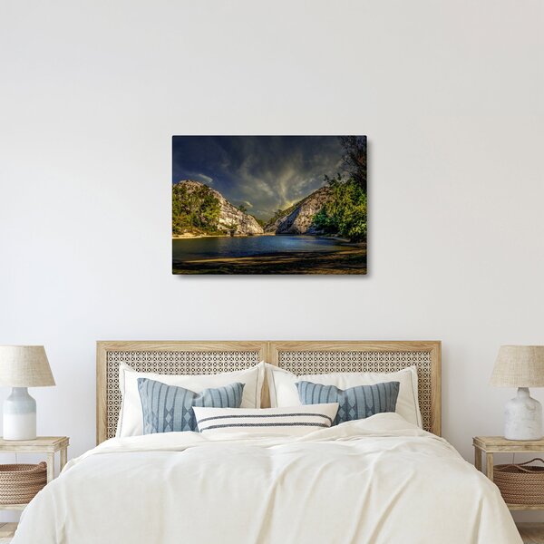 Tájkép tóval (70x50 cm)