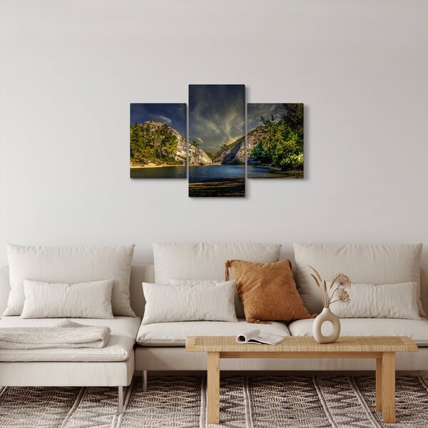Tájkép tóval (90x60 cm)