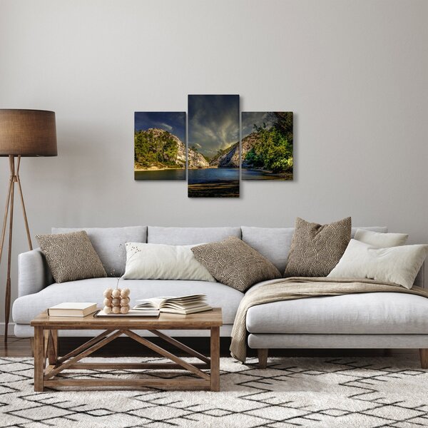 Tájkép tóval (90x60 cm)