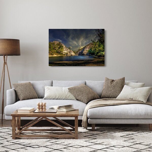 Tájkép tóval (90x60 cm)