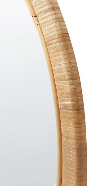 Falitükör FOISSY 50 cm 70 cm Rattan Természetes