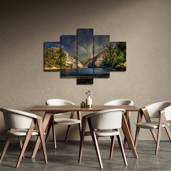 Tájkép tóval (150x105 cm)