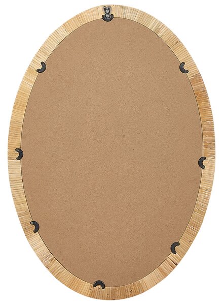 Falitükör FOISSY 50 cm 70 cm Rattan Természetes