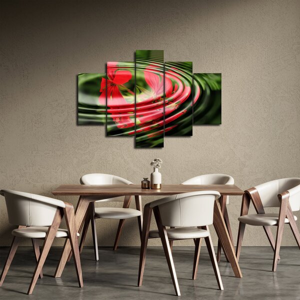 Absztrakt kép - virágok hullámokban (150x105 cm)