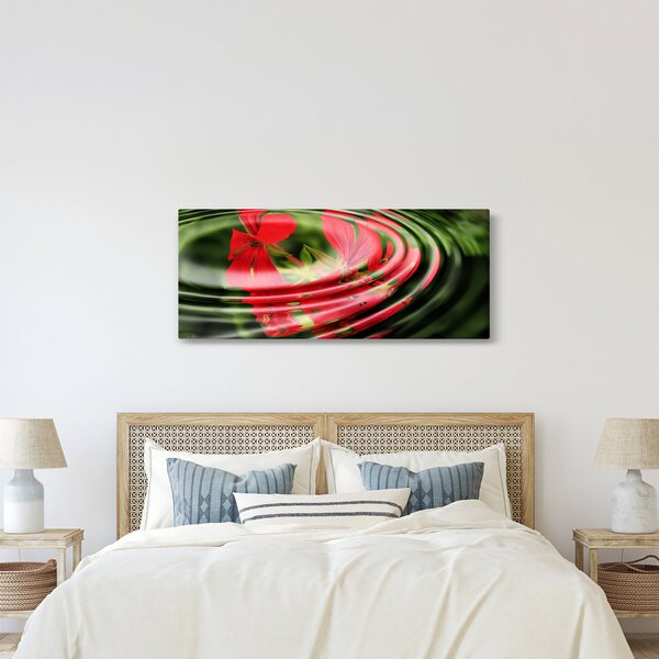 Absztrakt kép - virágok hullámokban (120x50 cm)