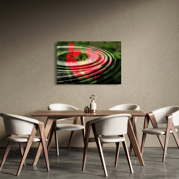 Absztrakt kép - virágok hullámokban (90x60 cm)