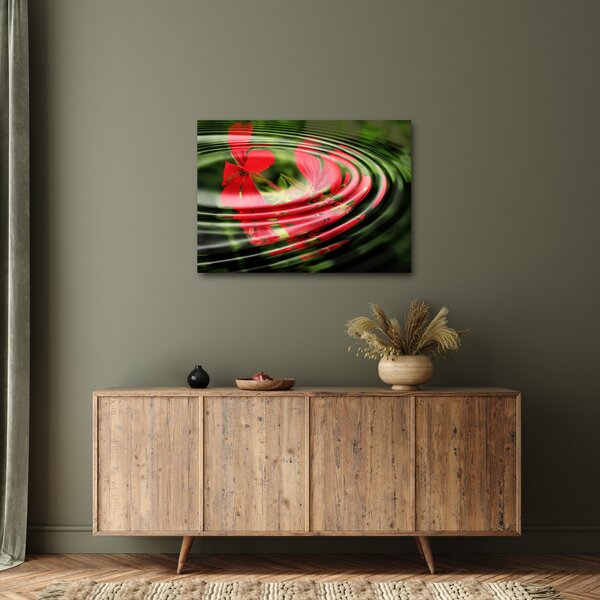 Absztrakt kép - virágok hullámokban (70x50 cm)
