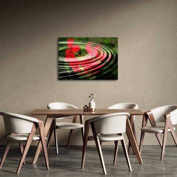 Absztrakt kép - virágok hullámokban (70x50 cm)