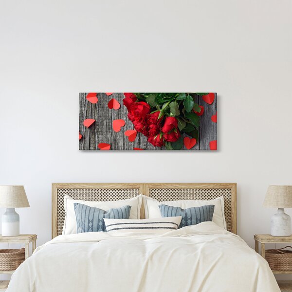 Kép - csokor rózsa (120x50 cm)
