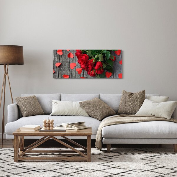 Kép - csokor rózsa (120x50 cm)