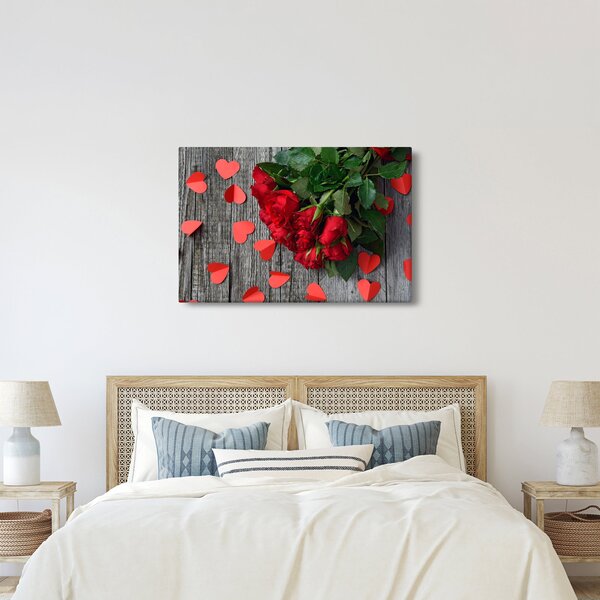Kép - csokor rózsa (90x60 cm)