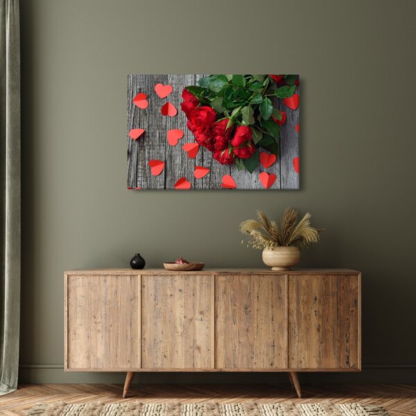 Kép - csokor rózsa (90x60 cm)