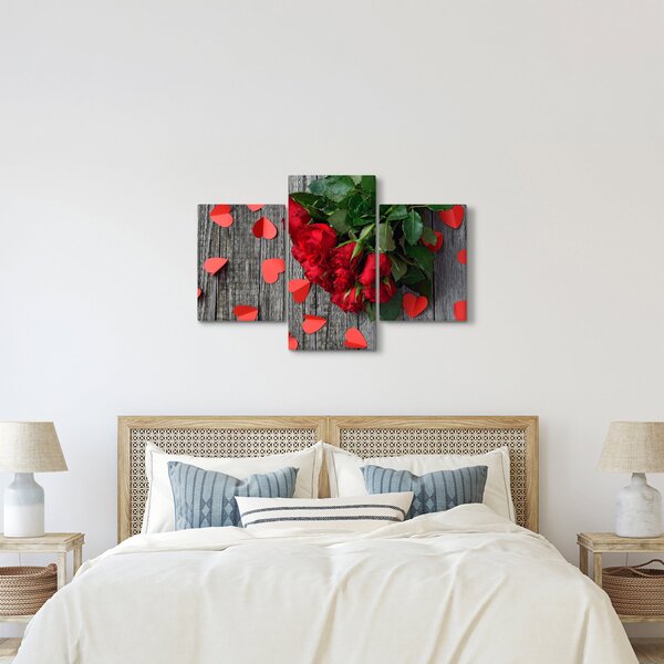 Kép - csokor rózsa (90x60 cm)