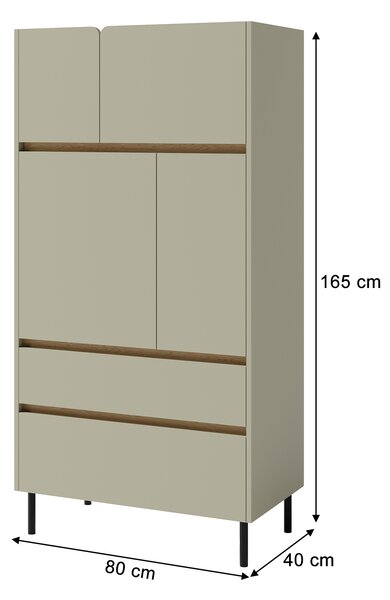 LUCA S5 magas komód - zöld