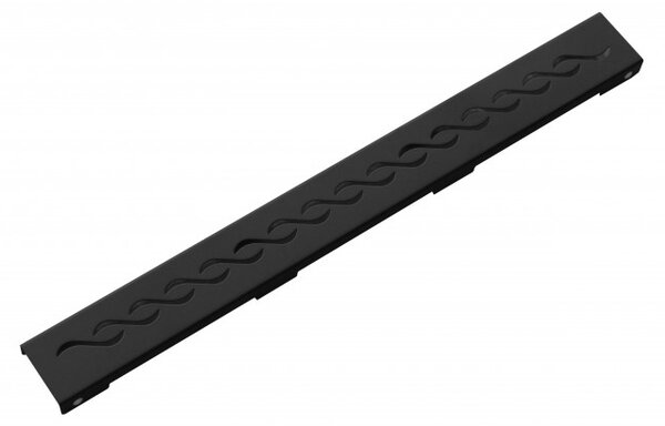 Mexen Lapos rozsdamentes zuhanytálca 80 cm, M18 minta, fekete, 1723080-15