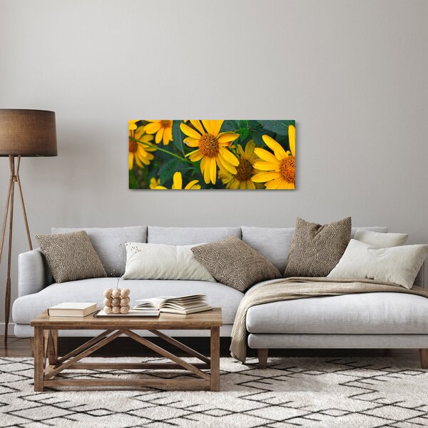 Sárga virágok képe (120x50 cm)