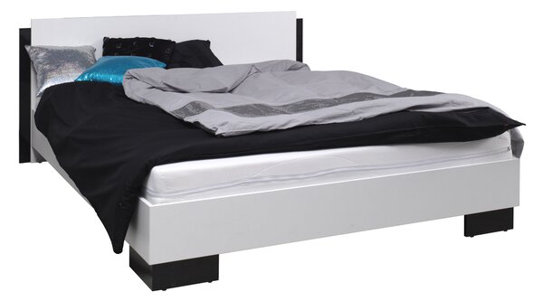 Franciaágy 160 cm Laurena (fekete) (ágyráccsal)