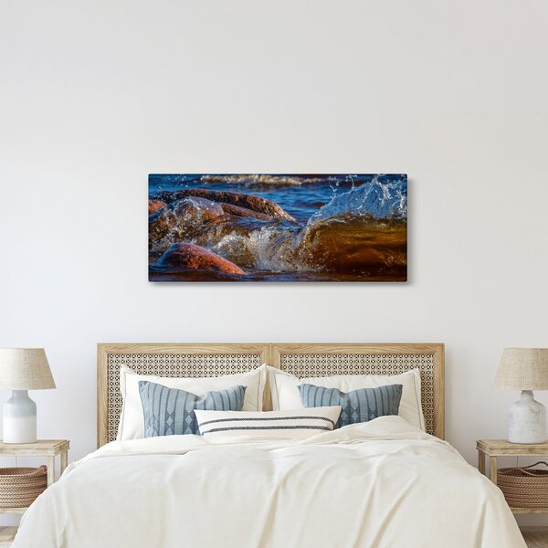 Részletes kép - víz a kövek között (120x50 cm)