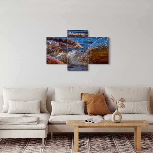 Részletes kép - víz a kövek között (90x60 cm)