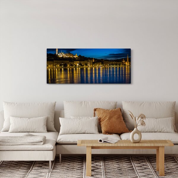 Éjszakai város képe (120x50 cm)