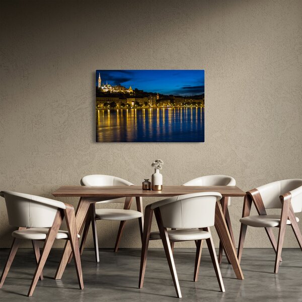 Éjszakai város képe (90x60 cm)