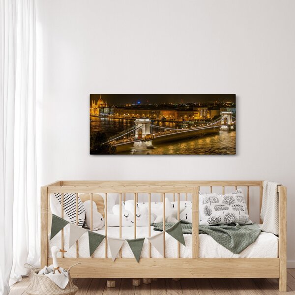 Éjszakai város képe (120x50 cm)