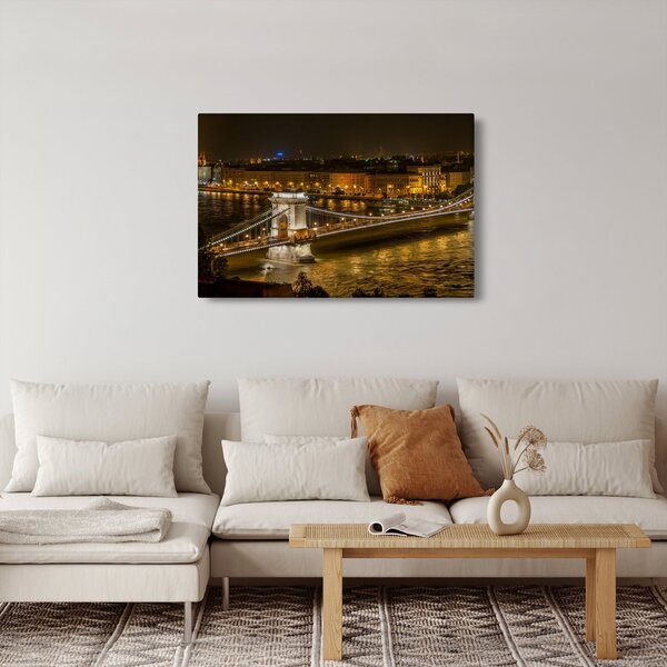 Éjszakai város képe (90x60 cm)