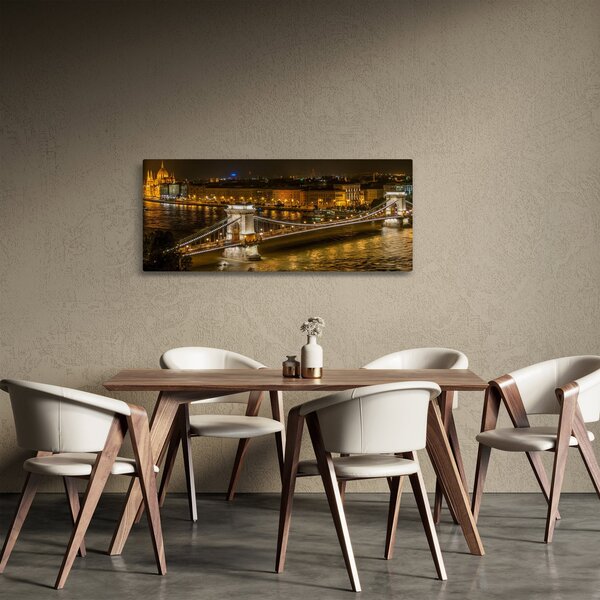 Éjszakai város képe (120x50 cm)