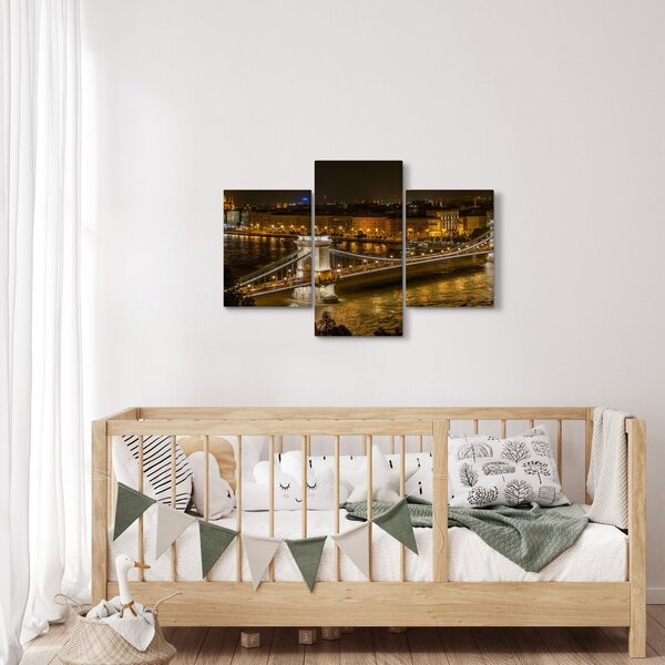Éjszakai város képe (90x60 cm)