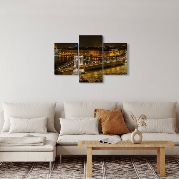 Éjszakai város képe (90x60 cm)
