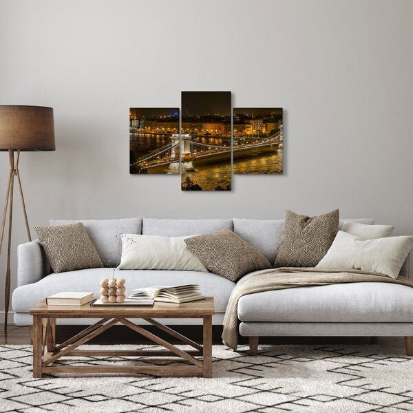 Éjszakai város képe (90x60 cm)