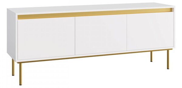 TV szekrény Gelean 3D (fehér + arany)
