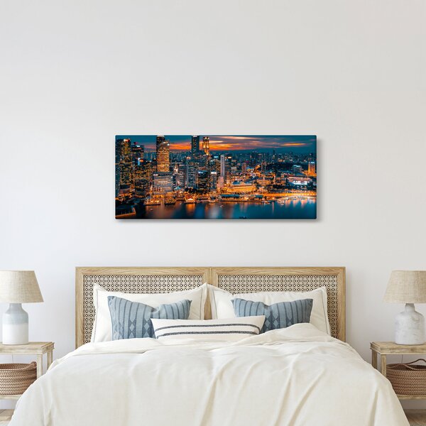 Éjszakai város képe (120x50 cm)