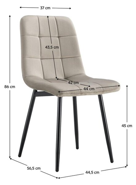 Z0ND0 Étkezőszék Rameta 3 (szürkésbarna + fekete) . 1096928