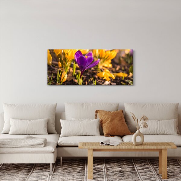 Lila virágok képe (120x50 cm)