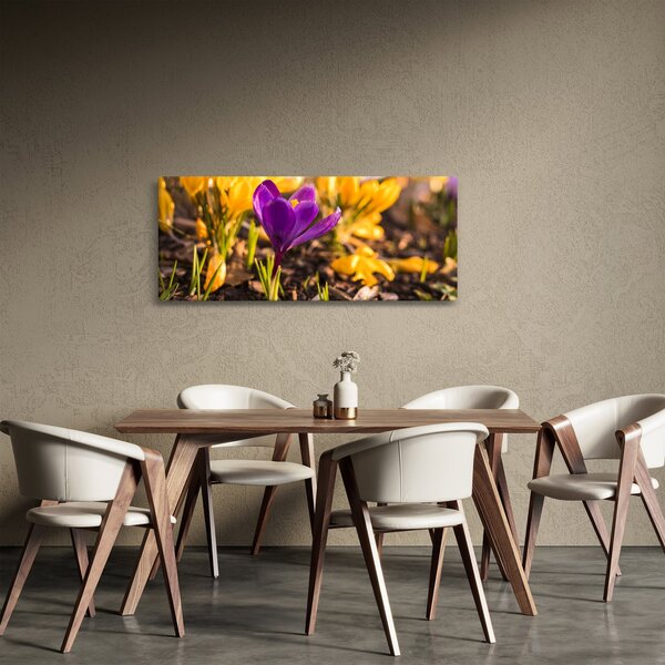 Lila virágok képe (120x50 cm)