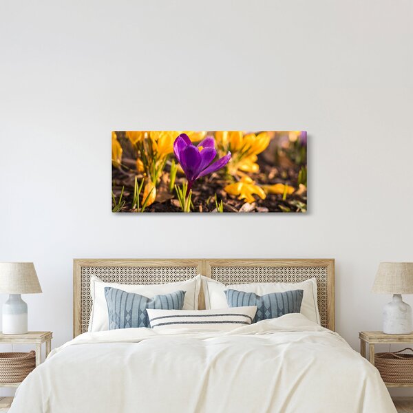 Lila virágok képe (120x50 cm)