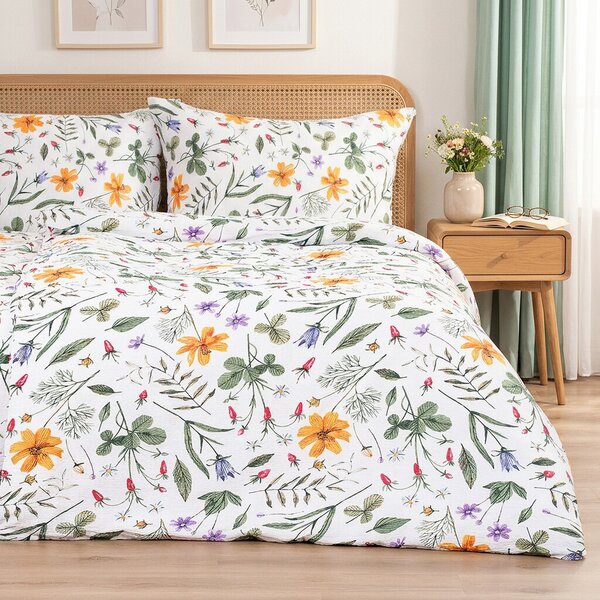 4Homet Wildflower Bliss krepp ágyneműhuza, 140 x 200 cm, 70 x 90 cm, 140 x 200 cm, 70 x 90 cm