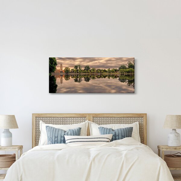 A tó és a fák képe (120x50 cm)